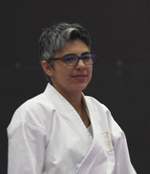 Sensei Sandra Contreras, founder of OKUKAN dojo, Shitoryu, Melbourne Australia